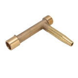 Quick Water Intake Valve Key G1 Male Thread Brass Quick Coupler Valve Hose for Underground Irrigation - Rear View