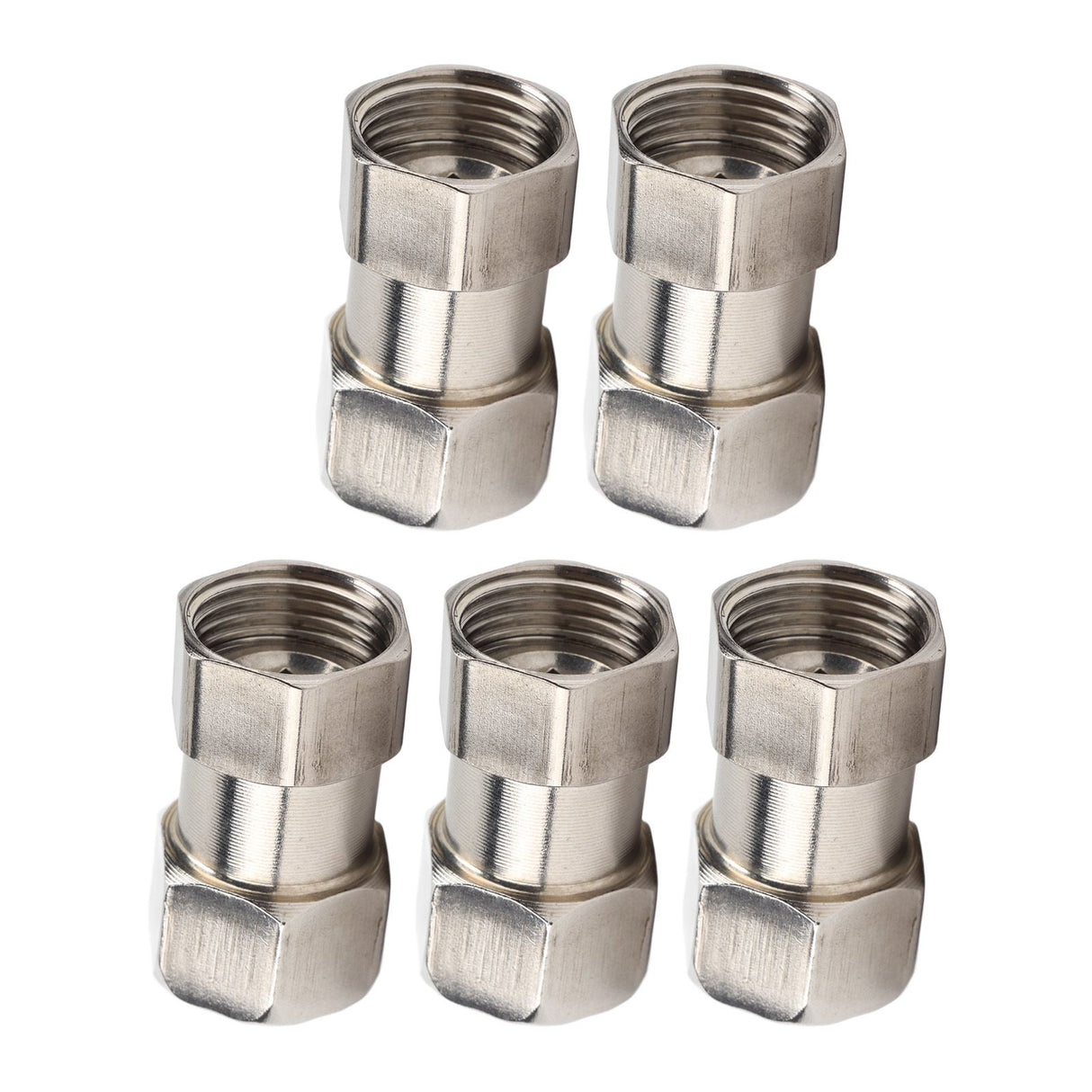 5PCS Plumbing Fittings Stainless Steel Female Thread Pipe Adapter Fittings for Shower Water Heater G3/4