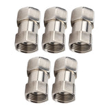 5PCS Plumbing Fittings Stainless Steel Female Thread Pipe Adapter Fittings for Shower Water Heater G3/4 - Top-Down View