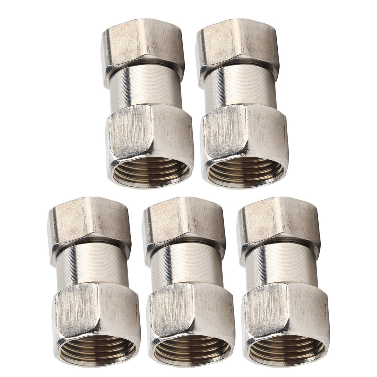 5PCS Plumbing Fittings Stainless Steel Female Thread Pipe Adapter Fittings for Shower Water Heater G3/4