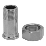 Stainless Steel Pipe Fitting Plumbing Butt Joint Adapter Spa Hot Tub Components Hardware G1/2 to G3/4 - Rear View