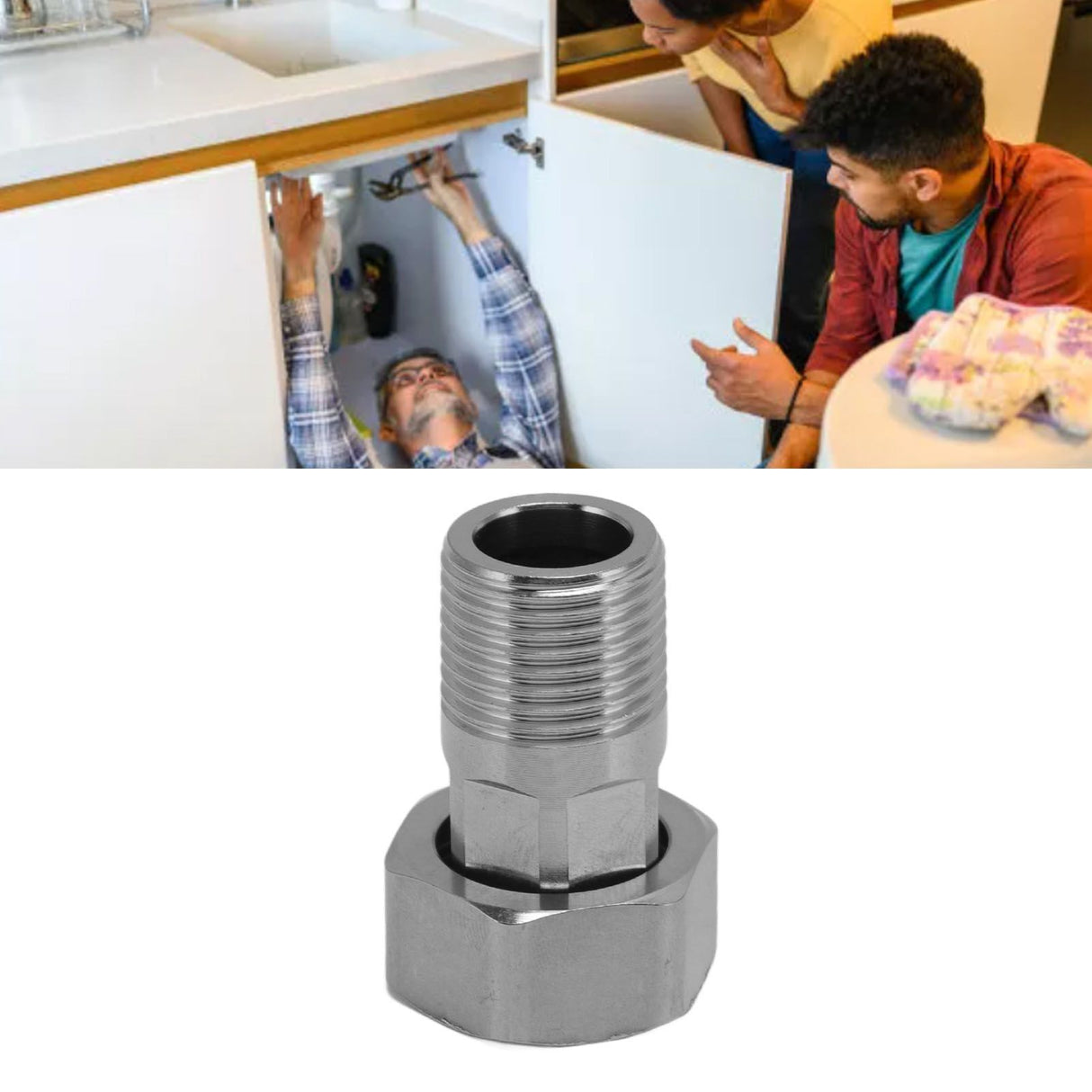 Stainless Steel Pipe Fitting Plumbing Butt Joint Adapter Spa Hot Tub Components Hardware G1/2 to G3/4