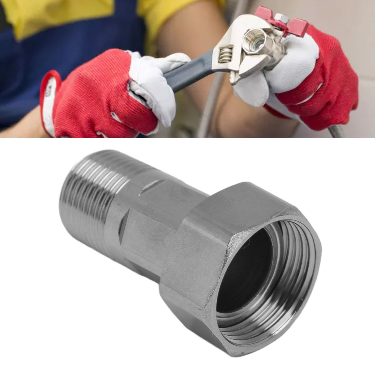 Stainless Steel Pipe Fitting Plumbing Butt Joint Adapter Spa Hot Tub Components Hardware G1/2 to G3/4