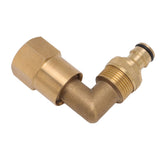Hose Elbow Fitting Brass 3/4in Female Thread Universal Rotation Pipe Elbow Adapter Good Sealing Nipple Set for Watering