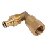 Hose Elbow Fitting Brass 3/4in Female Thread Universal Rotation Pipe Elbow Adapter Good Sealing Nipple Set for Watering
