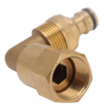 Hose Elbow Fitting Brass 3/4in Female Thread Universal Rotation Pipe Elbow Adapter Good Sealing Nipple Set for Watering