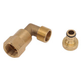 Hose Elbow Fitting Brass 3/4in Female Thread Universal Rotation Pipe Elbow Adapter Good Sealing Nipple Set for Watering