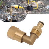 Hose Elbow Fitting Brass 3/4in Female Thread Universal Rotation Pipe Elbow Adapter Good Sealing Nipple Set for Watering