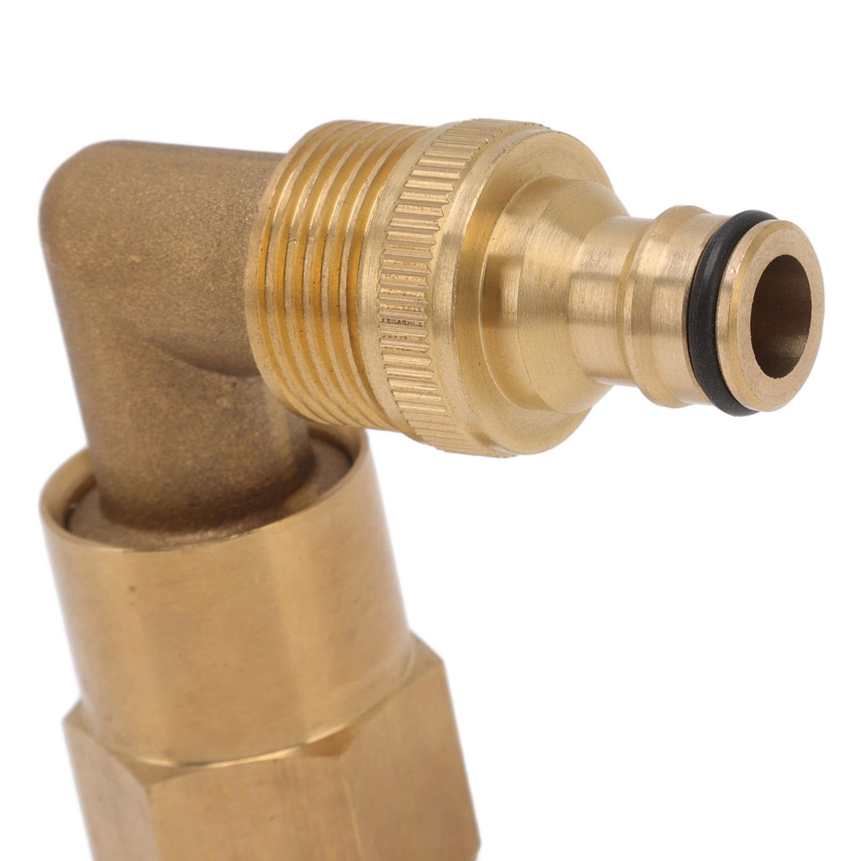 Hose Elbow Fitting Brass 3/4in Female Thread Universal Rotation Pipe Elbow Adapter Good Sealing Nipple Set for Watering