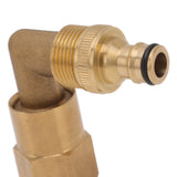 Hose Elbow Fitting Brass 3/4in Female Thread Universal Rotation Pipe Elbow Adapter Good Sealing Nipple Set for Watering