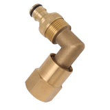 Hose Elbow Fitting Brass 3/4in Female Thread Universal Rotation Pipe Elbow Adapter Good Sealing Nipple Set for Watering - Extra Image