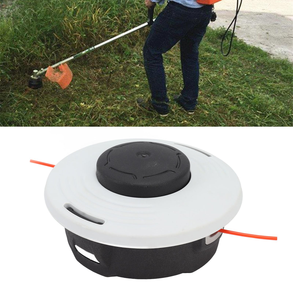 Grass Trimmer Head M10x1.0mm Thread 16cm Diameter High Accuracy Mowing Head Replacement for Lawns Yard