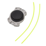 Universal Trimmer Head 0.5in Hole Diameter Aluminium High Accuracy String Trimmer Head with 2 Lines for Replacement - Front View