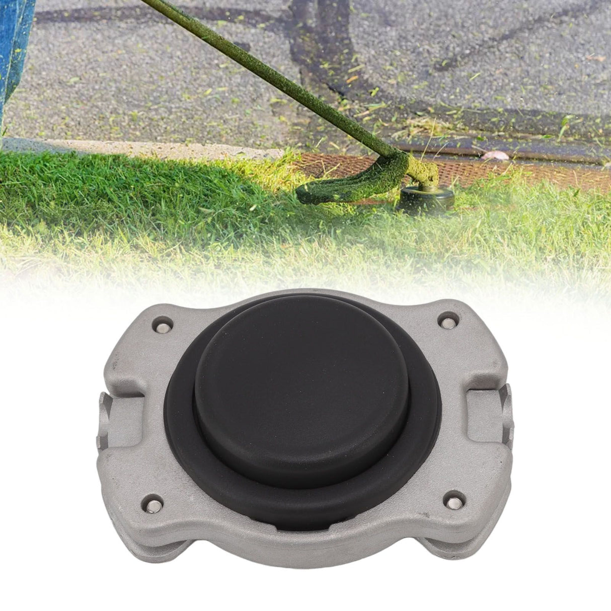 Universal Trimmer Head 0.5in Hole Diameter Aluminium High Accuracy String Trimmer Head with 2 Lines for Replacement
