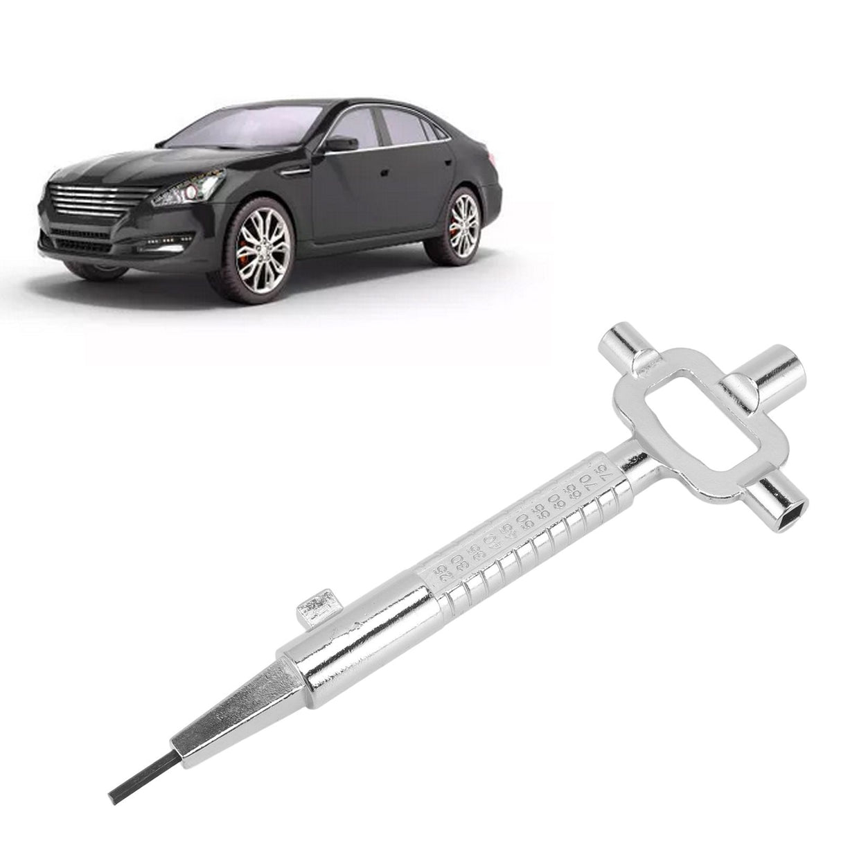 Multi Purpose Locksmith Tool Zinc Alloy Cylinder Gauge Cam Turner Spindle Turner for Car Door Repairing