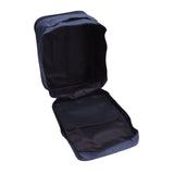 3 Layers Travel Shoe Bag Holds 3 Pair of Shoes Waterproof Portable Shoe Storage Bag for Travel Camping Daily Use Navy Blue - Low Angle