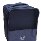 3 Layers Travel Shoe Bag Holds 3 Pair of Shoes Waterproof Portable Shoe Storage Bag for Travel Camping Daily Use Navy Blue