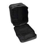 3 Layers Travel Shoe Bag Holds 3 Pair of Shoes Waterproof Portable Shoe Storage Bag for Travel Camping Daily Use Black - Front View