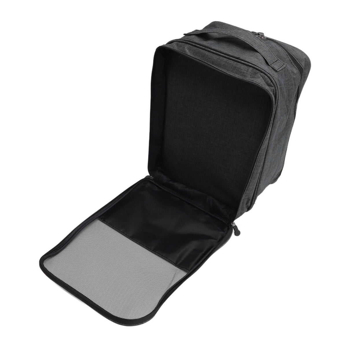 3 Layers Travel Shoe Bag Holds 3 Pair of Shoes Waterproof Portable Shoe Storage Bag for Travel Camping Daily Use Black