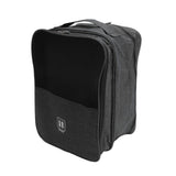 3 Layers Travel Shoe Bag Holds 3 Pair of Shoes Waterproof Portable Shoe Storage Bag for Travel Camping Daily Use Black