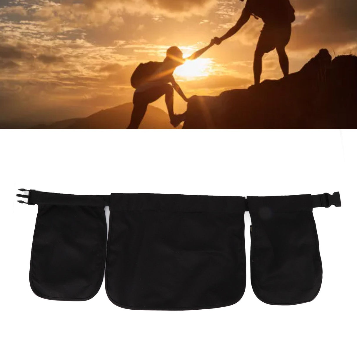 Waist Belt Bag Adjustable Large Capacity Multi Pocket Multifunctional Apron Bag for Men Women
