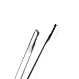 Kitchen Cooking Tong Stainless Steel Easy to Clean Teeth Mouth Steak Clip for BBQ Food 25.5cm Red