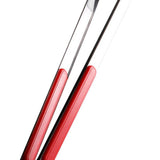 Kitchen Cooking Tong Stainless Steel Easy to Clean Teeth Mouth Steak Clip for BBQ Food 25.5cm Red - Low Angle