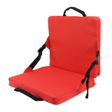 Outdoor Chair Cushion Portable Comfortable Oxford Cloth Foldable Stadium Seat Cushion Red