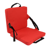 Outdoor Chair Cushion Portable Comfortable Oxford Cloth Foldable Stadium Seat Cushion Red