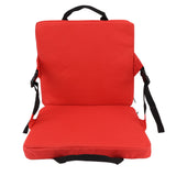 Outdoor Chair Cushion Portable Comfortable Oxford Cloth Foldable Stadium Seat Cushion Red
