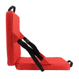 Outdoor Chair Cushion Portable Comfortable Oxford Cloth Foldable Stadium Seat Cushion Red
