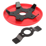 Grass Trimmer Head Multi Function Lawn Mower Weeding Plate Replacement with Interchangeable Blade for Gardening - Front View