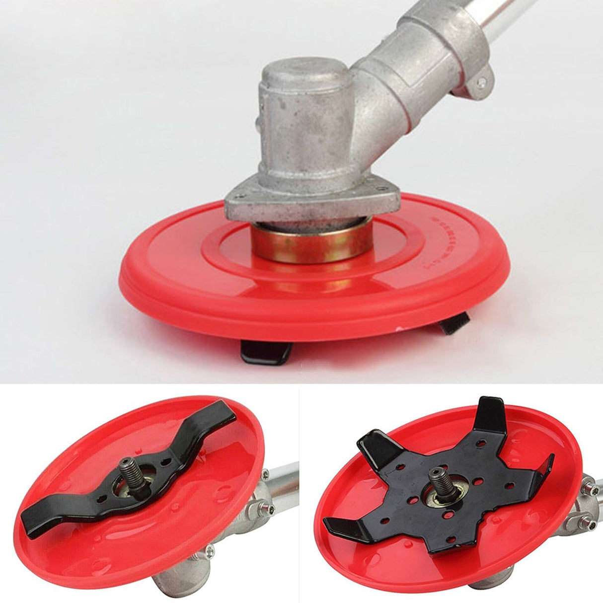 Grass Trimmer Head Multi Function Lawn Mower Weeding Plate Replacement with Interchangeable Blade for Gardening