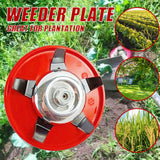 Grass Trimmer Head Multi Function Lawn Mower Weeding Plate Replacement with Interchangeable Blade for Gardening