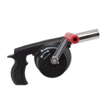 Hand Crank BBQ Blower Lightweight Portable ABS Barbecue Fan for Camping Picnic Fireplace - Close-Up Angle