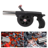 Hand Crank BBQ Blower Lightweight Portable ABS Barbecue Fan for Camping Picnic Fireplace