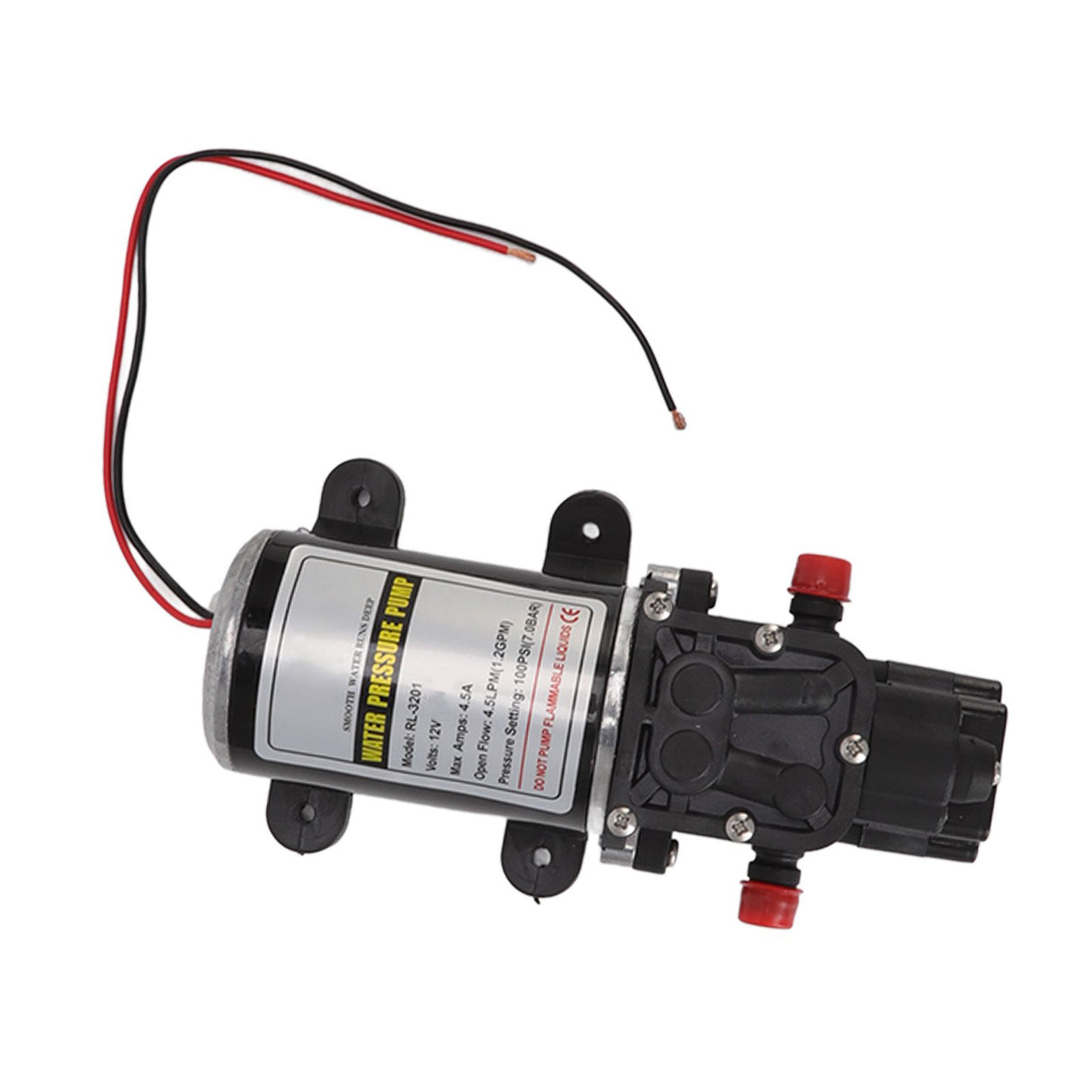 Diaphragm Water Pump Self Priming Intermittent Diaphragm Pump High Pressure Water Pump for Home Marine RL 3201(12V)