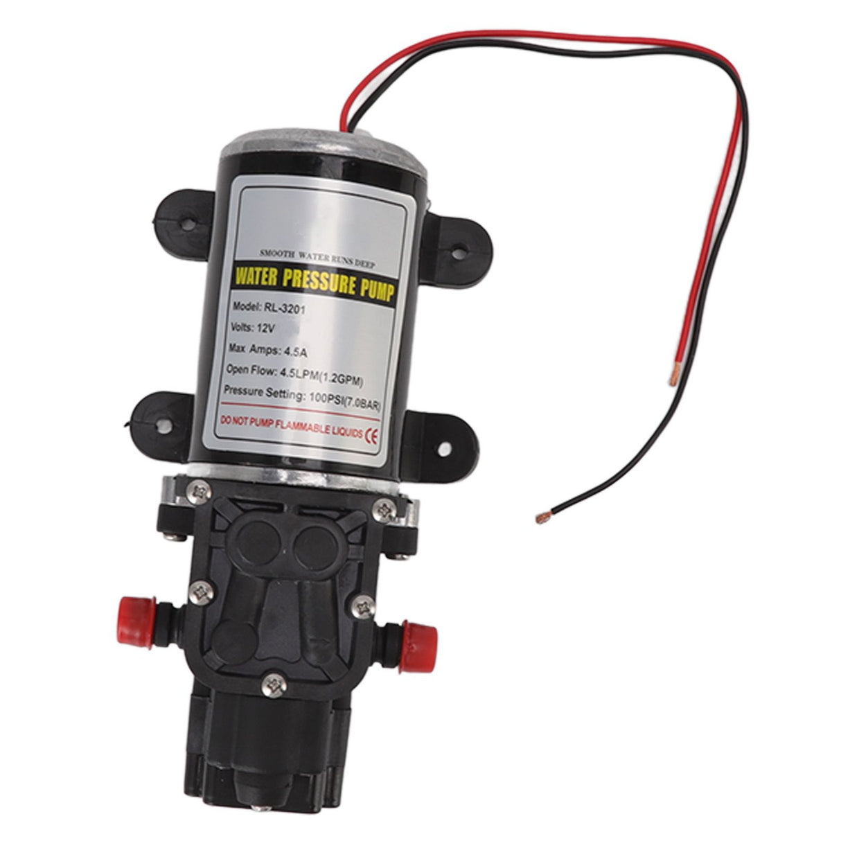 Diaphragm Water Pump Self Priming Intermittent Diaphragm Pump High Pressure Water Pump for Home Marine RL 3201(12V)