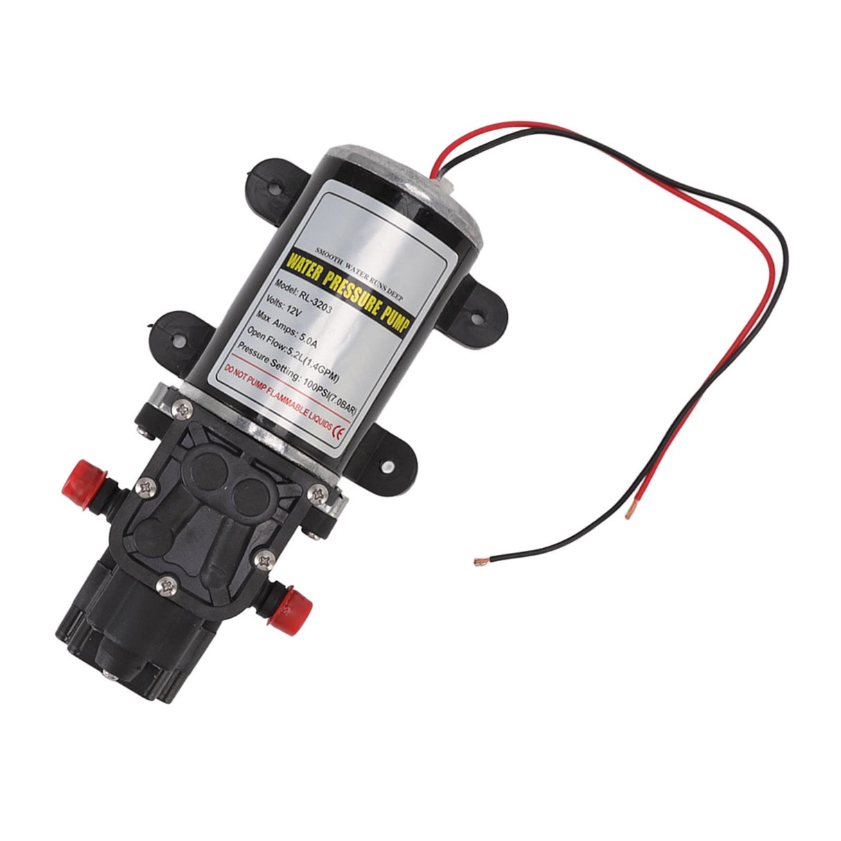 Diaphragm Water Pump Self Priming Intermittent Diaphragm Pump High Pressure Water Pump for Home Marine RL 3203(12V)