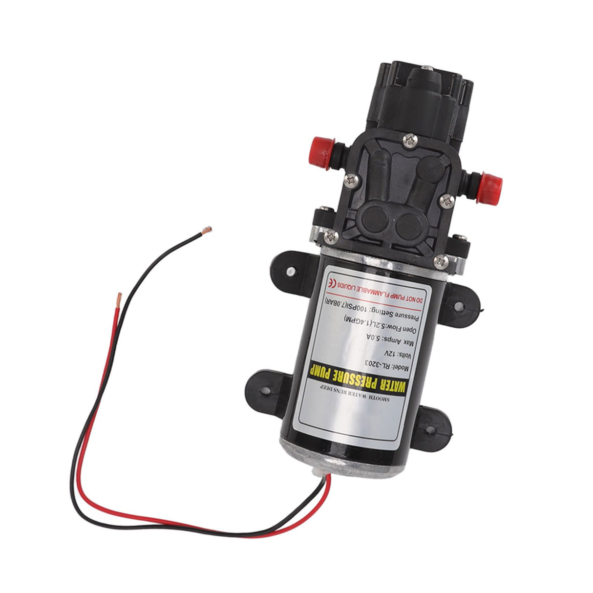 Diaphragm Water Pump Self Priming Intermittent Diaphragm Pump High Pressure Water Pump for Home Marine RL 3203(12V)