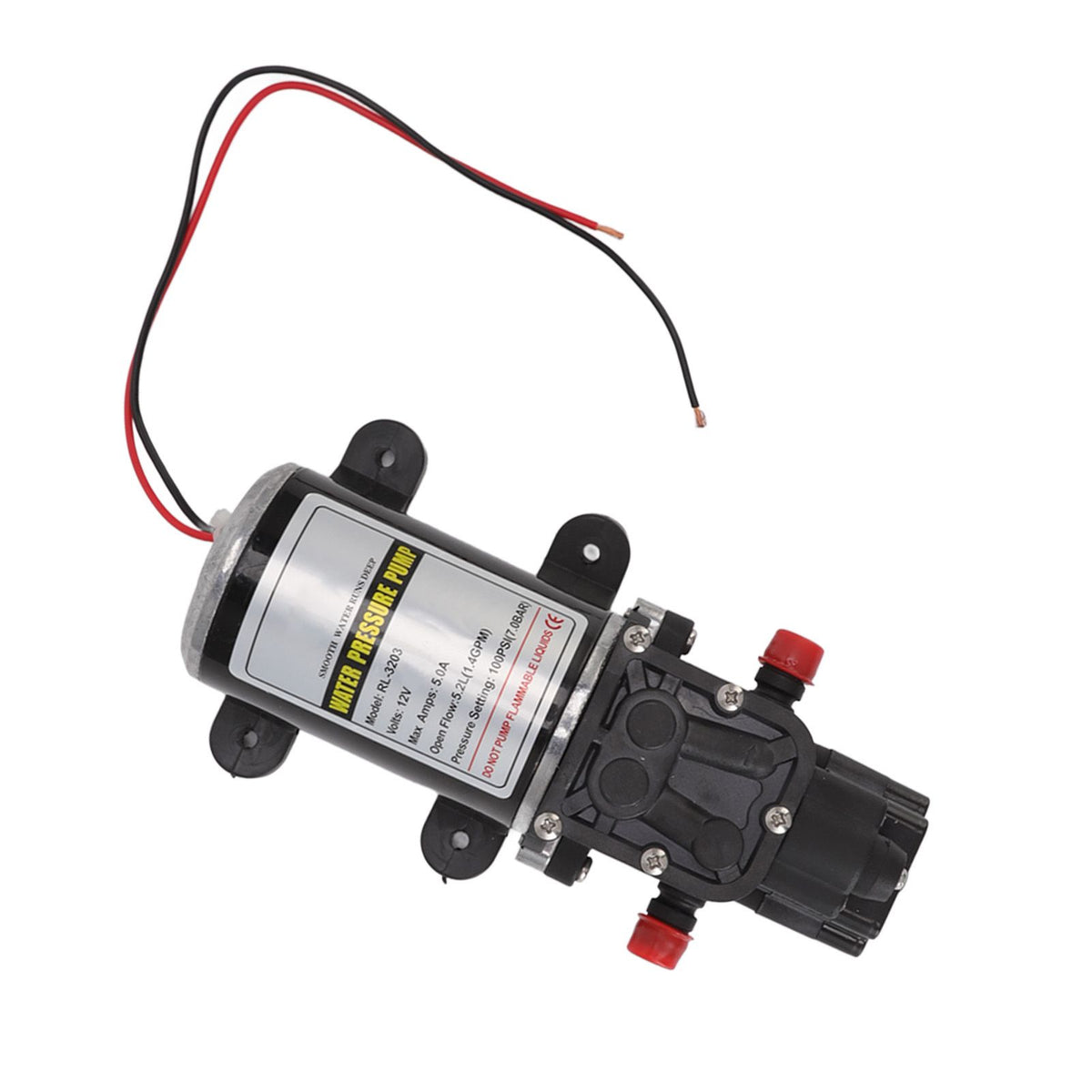 Diaphragm Water Pump Self Priming Intermittent Diaphragm Pump High Pressure Water Pump for Home Marine RL 3203(12V)