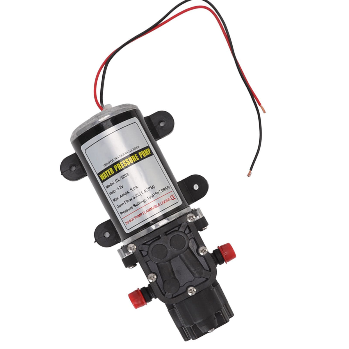 Diaphragm Water Pump Self Priming Intermittent Diaphragm Pump High Pressure Water Pump for Home Marine RL 3203(12V)