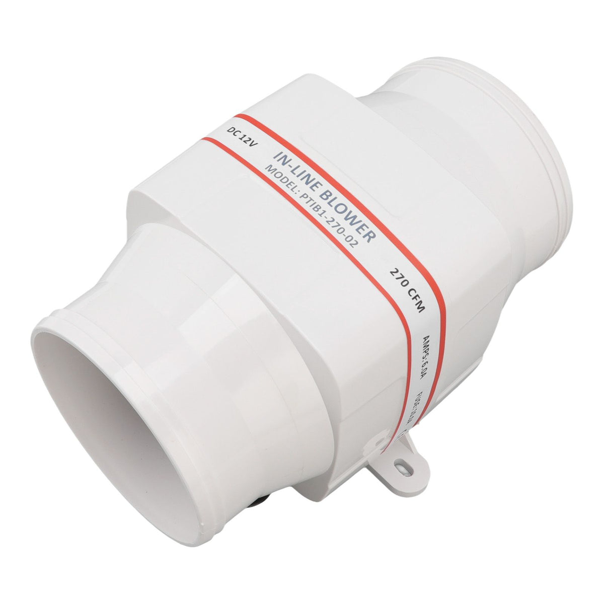 12v Electric In Line Blower ABS Shell Marine Boat in Line Bilge Air Blower Marine Cabin Engine Ventilation Blower Fan 4 Inch
