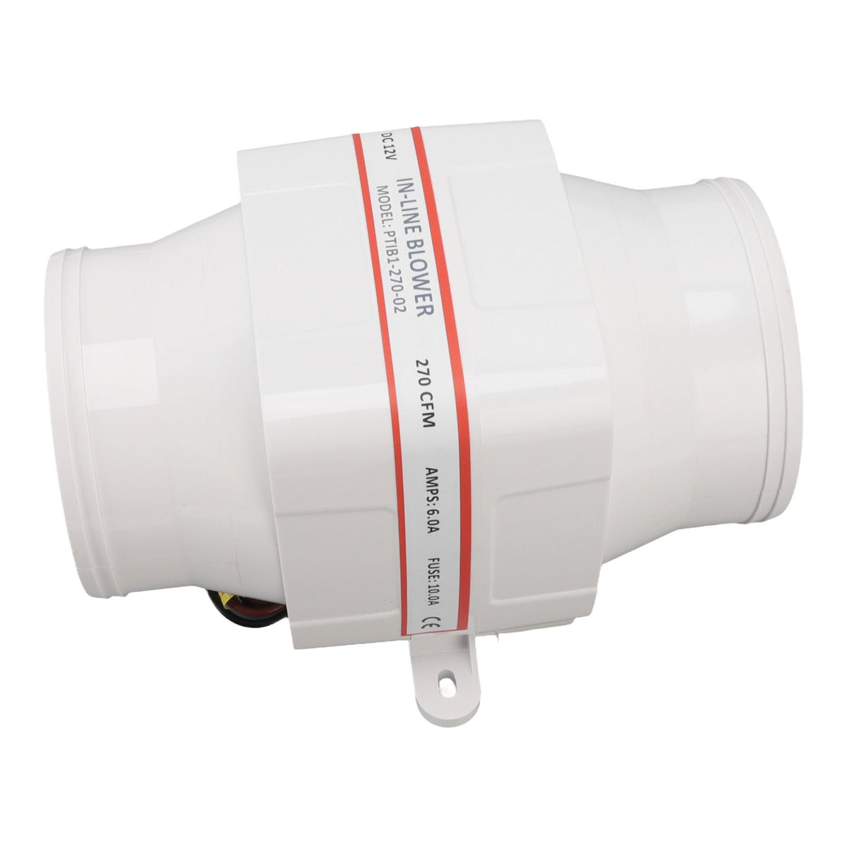 12v Electric In Line Blower ABS Shell Marine Boat in Line Bilge Air Blower Marine Cabin Engine Ventilation Blower Fan 4 Inch