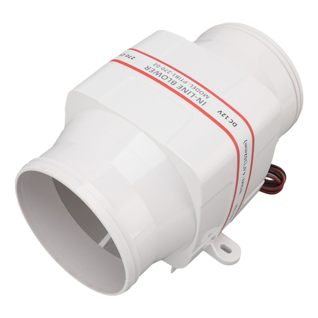 12v Electric In Line Blower ABS Shell Marine Boat in Line Bilge Air Blower Marine Cabin Engine Ventilation Blower Fan 4 Inch