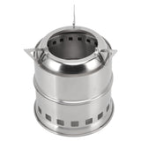 Mini Alcohol Stove for Camping Hiking Stainless Steel Campfire Stove With Storage Bag Round