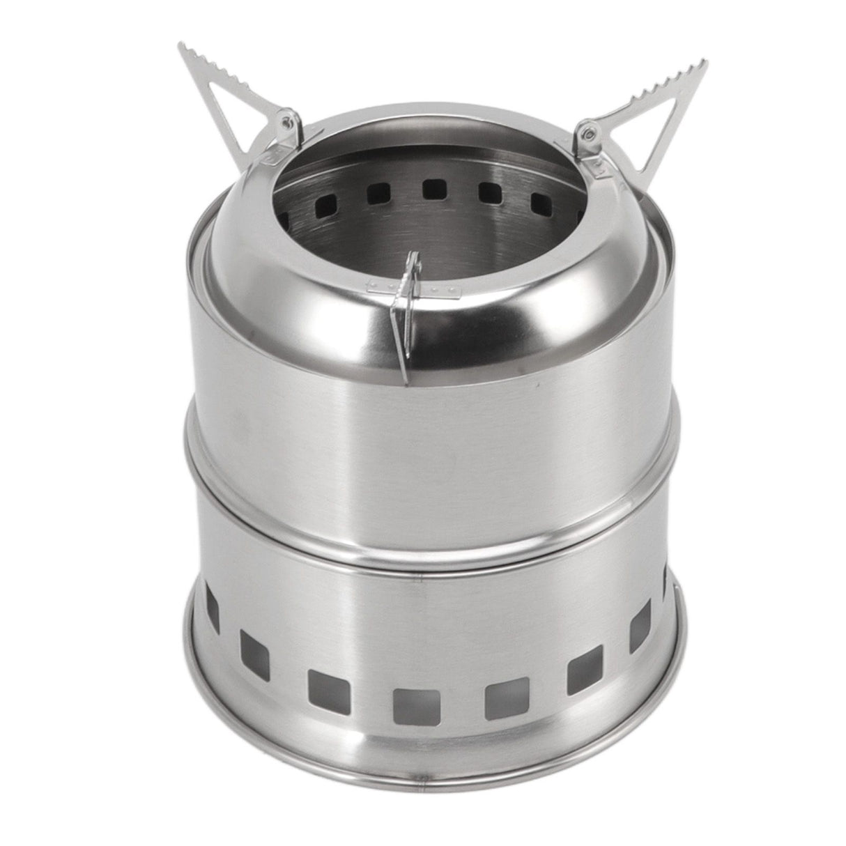 Mini Alcohol Stove for Camping Hiking Stainless Steel Campfire Stove With Storage Bag Round