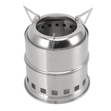 Mini Alcohol Stove for Camping Hiking Stainless Steel Campfire Stove With Storage Bag Round