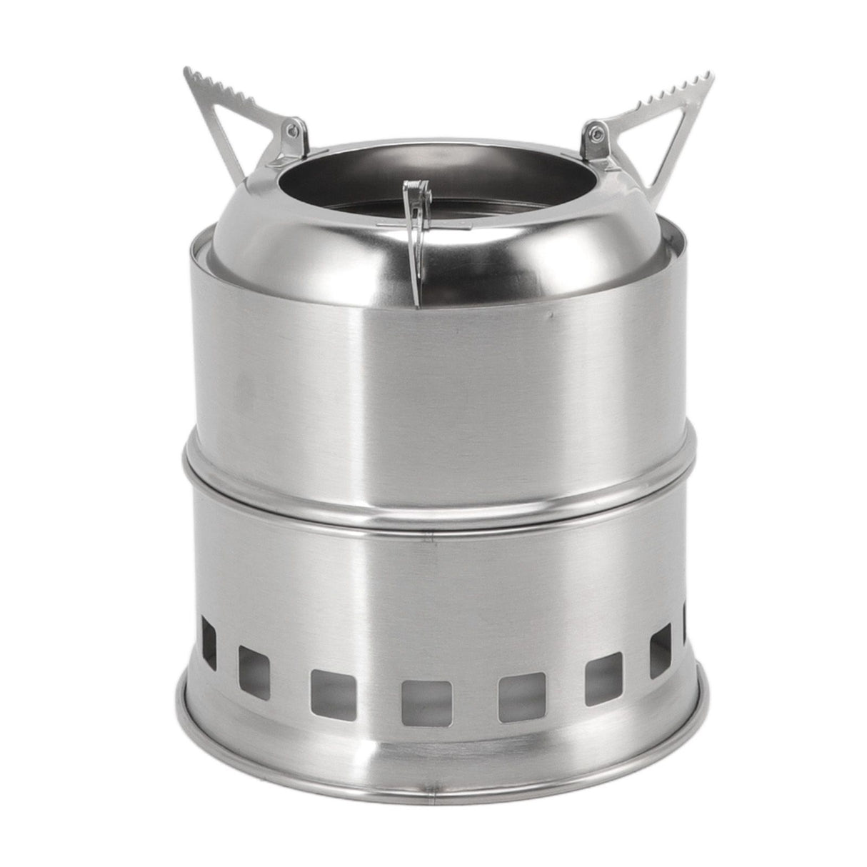 Mini Alcohol Stove for Camping Hiking Stainless Steel Campfire Stove With Storage Bag Round