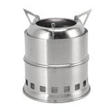 Mini Alcohol Stove for Camping Hiking Stainless Steel Campfire Stove With Storage Bag Round